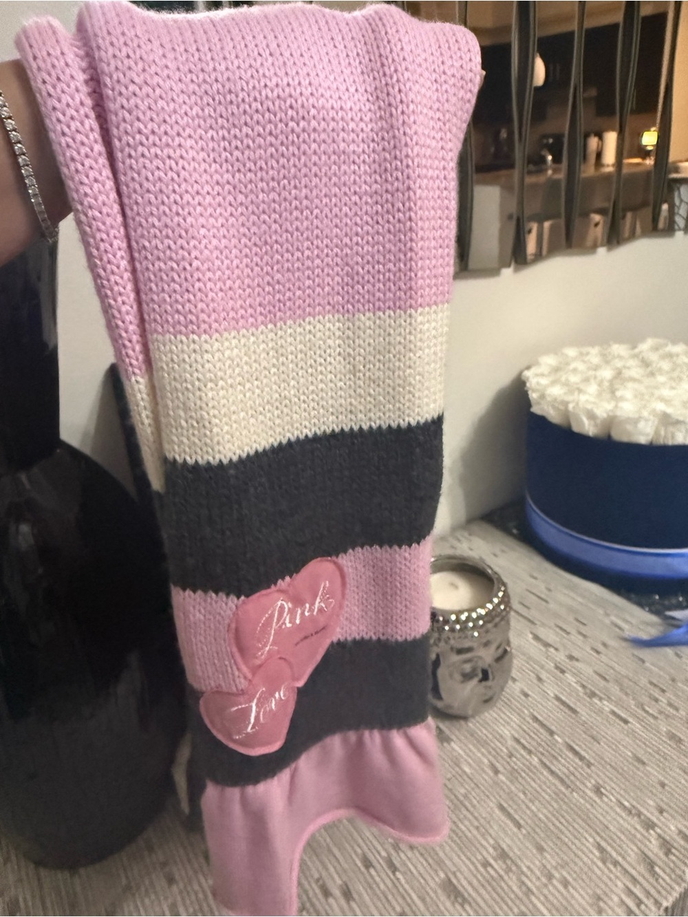 PINK Victoria's Secret Striped Women’s Knit Scarf by PINK Victoria's Secret